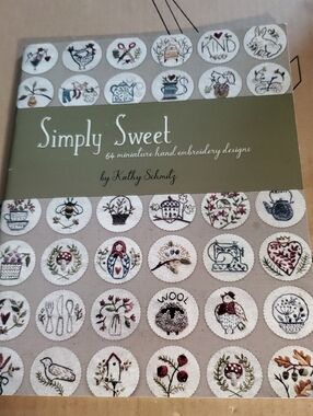 Simply Sweet Embroidery Designs Book by - Olive/Beige Cover